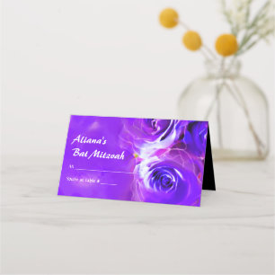 De Placement Carte d'escorte ROSE Bat mitzvah WATERCOLOR