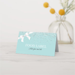 De Placement Carte d'étiquette alimentaire Glitter Tiffany