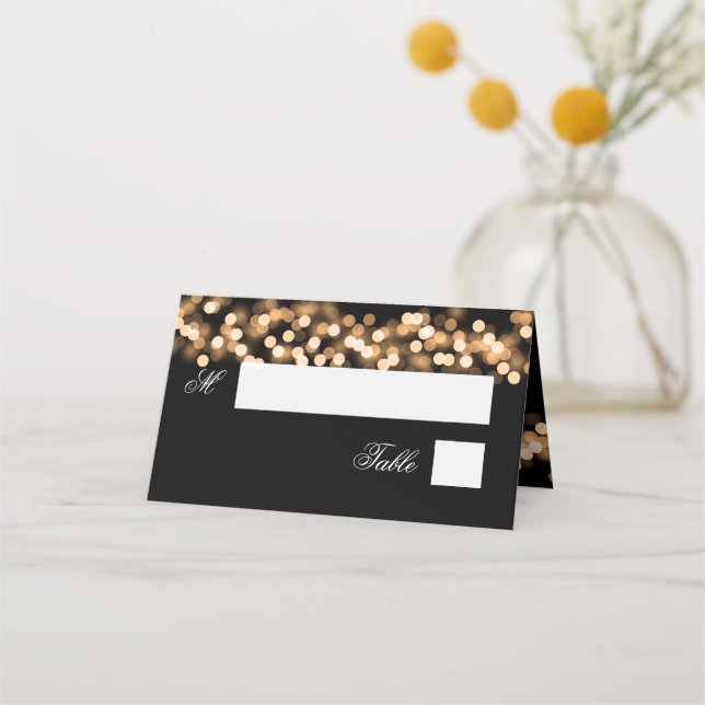 De Placement Carte Escort Mariage Gold Hollywood Glam (Devant)
