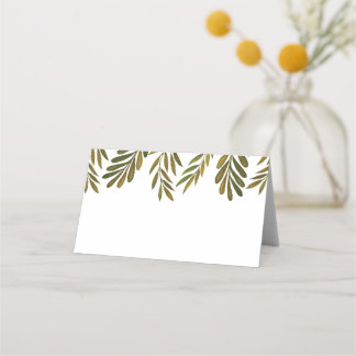 De Placement Carte feuille peinte à la main