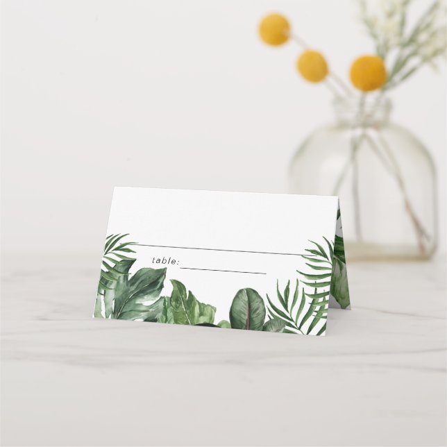 De Placement Carte feuille Tropical Tented (Devant)