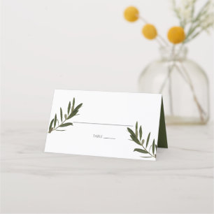 De Placement Carte Feuille verte Mariage d'olive