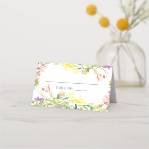 De Placement Carte Fleur sauvage colorée
