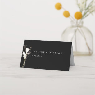 De Placement Carte Florale Noir & Blanc