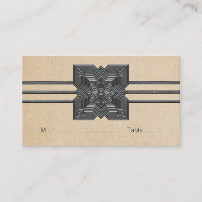 De Placement Carte frontière beige Medallion (Devant)