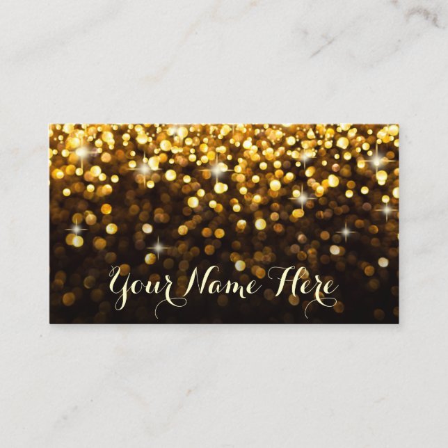 De Placement Carte Gold Black Hollywood Glitz Glam Place (Devant)