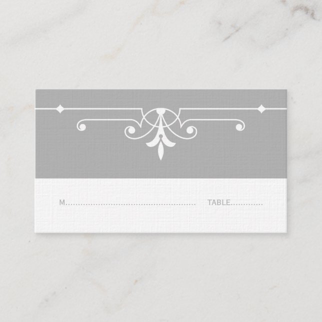 De Placement Carte Gray Fancy Ornamy (Devant)