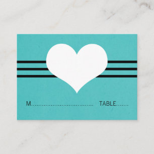 De Placement Carte Heart Place moderne, Aqua