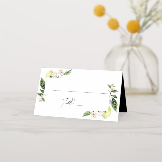 De Placement Carte Mariage aux citrons botaniques (Devant)