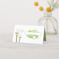 Carte Mariage blanche Calla Lilies Aquarelle