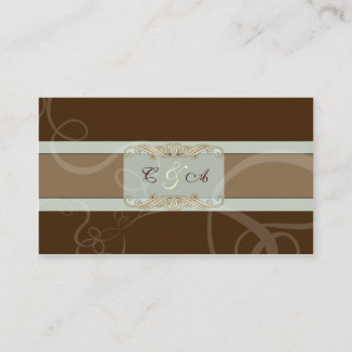 De Placement Carte Mariage classique au chocolat foncé