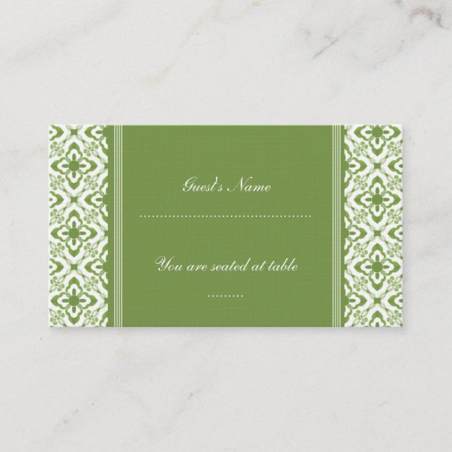 De Placement Carte Mariage damassé Place Simplement Éblouissant (Devant)