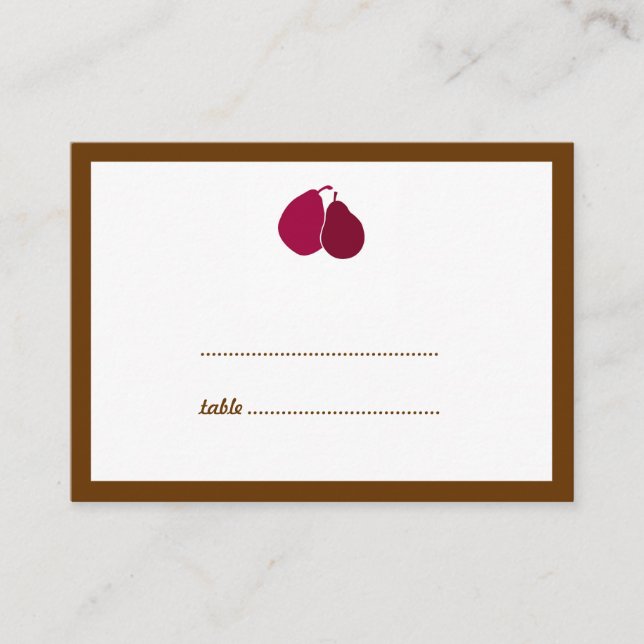 De Placement Carte mariage d'escorte rouge parfaite (Devant)