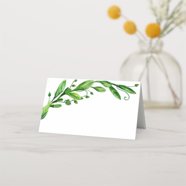 De Placement Carte mariage d'été verte Jardin botanique (Devant)