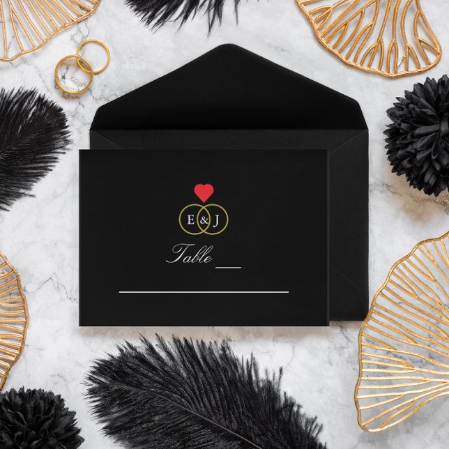 De Placement Carte Mariage Entwin Rings (Créateur téléchargé)