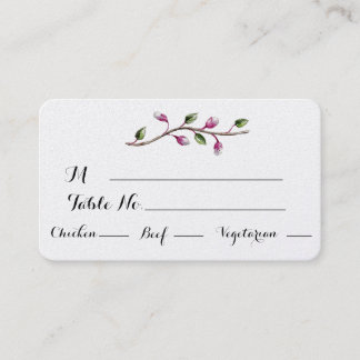 De Placement Carte Mariage Fruit et Floral Aquarelle