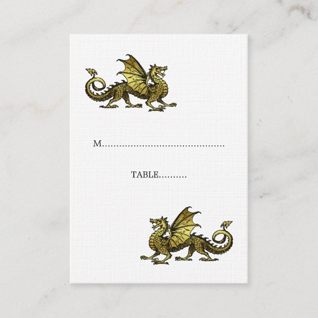 De Placement Carte Mariage Gold Dragon (Devant)