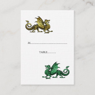 De Placement Carte Mariage Gold Green Dragon