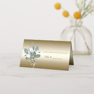 De Placement Carte Mariage Gold Tulips Blanc