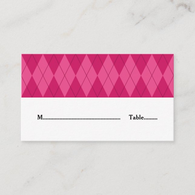 De Placement Carte Mariage Jacquard rose (Devant)
