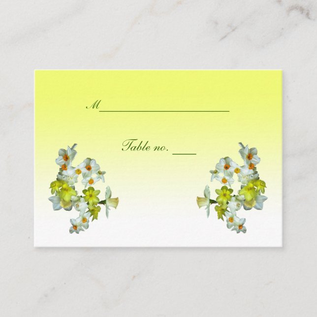 De Placement Carte Mariage jaune (Devant)