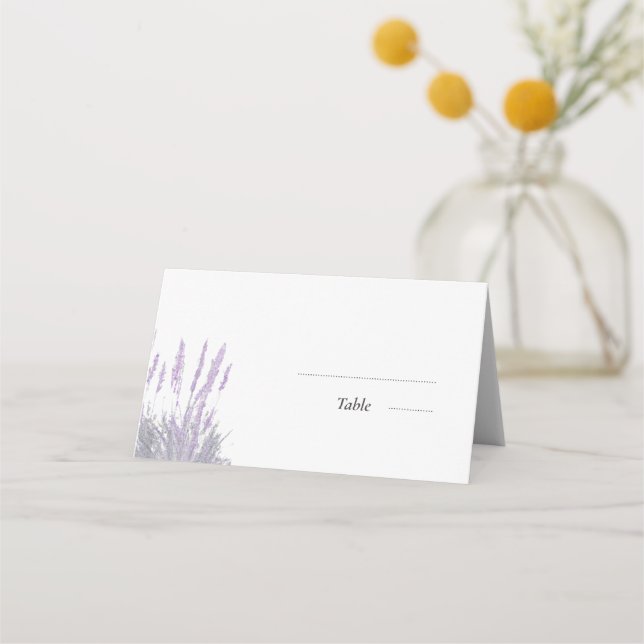 De Placement Carte Mariage Lavender (Devant)