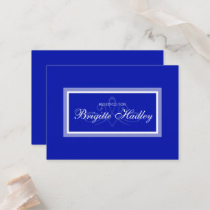 De Placement Carte mariage minimaliste moderne bleu simple