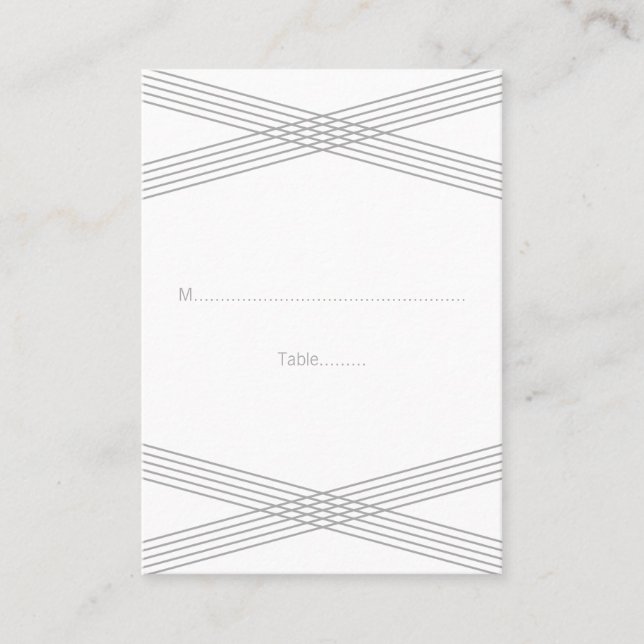 De Placement Carte Mariage moderne gris Déco (Devant)