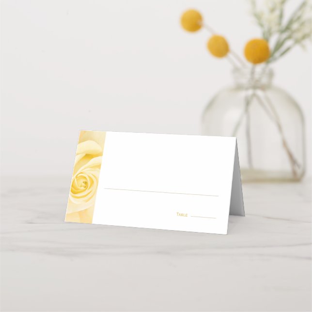 De Placement Carte Mariage moderne Rose Jaune (Devant)
