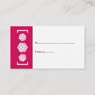 De Placement Carte Mariage Pink D20 Dice Gamer