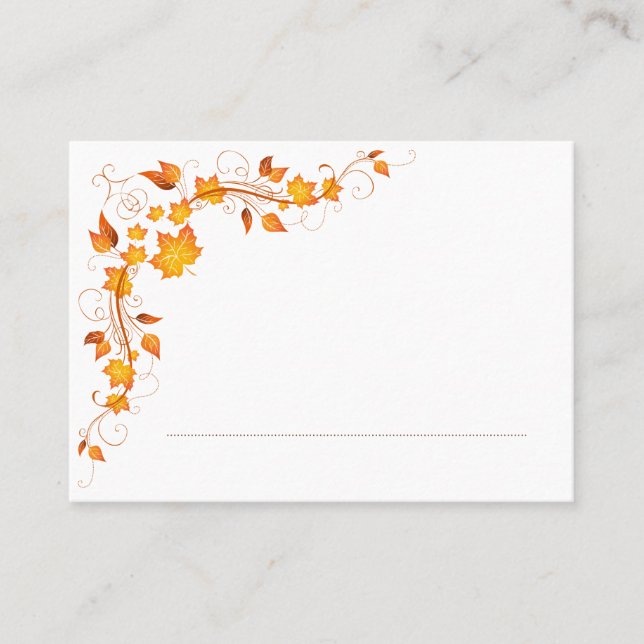 De Placement Carte Mariage Place du Foliage Automne 2 (Devant)