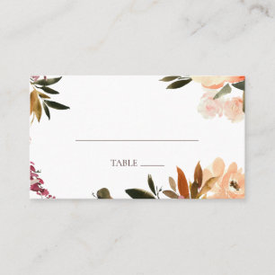 De Placement Carte Mariage Plat Burgundy Orange