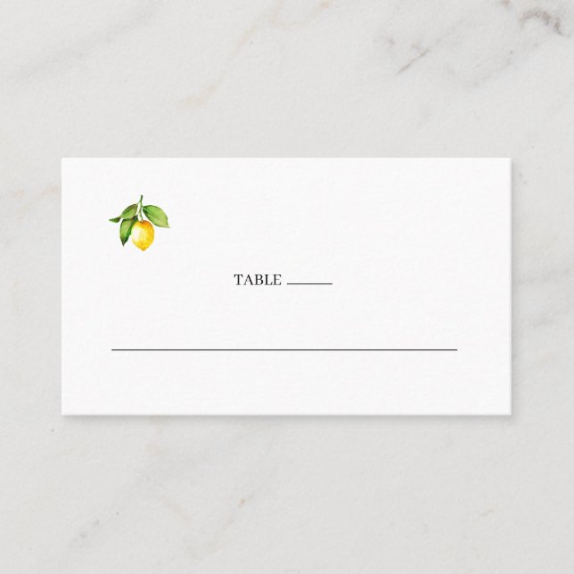 De Placement Carte Mariage plat citron (Devant)