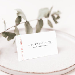 De Placement Carte Mariage pliée moderne Burnt Orange