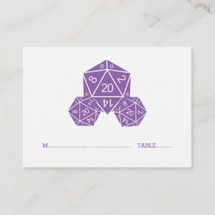 De Placement Carte Mariage pourpre D20 Dice