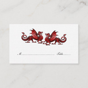 De Placement Carte Mariage Red Elegant Dragons