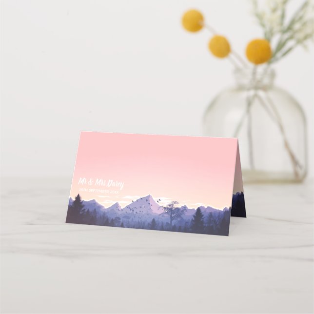 De Placement Carte Mountain Sunset Place (Devant)