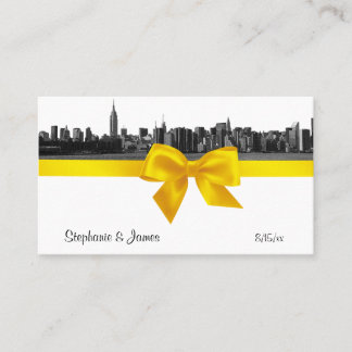 De Placement Carte NYC Large Skyline Etonnée BW Yellow Place Ca