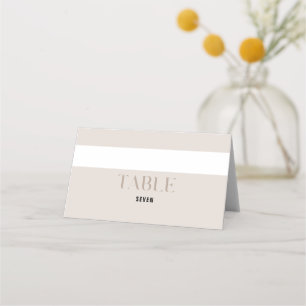De Placement Carte personnalisée Mariage beige en gras