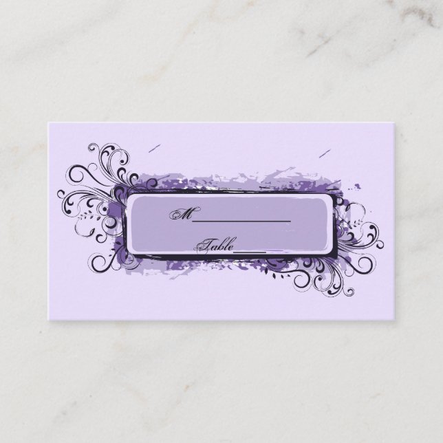 De Placement Carte Place Mariage Abstrait violet (Devant)