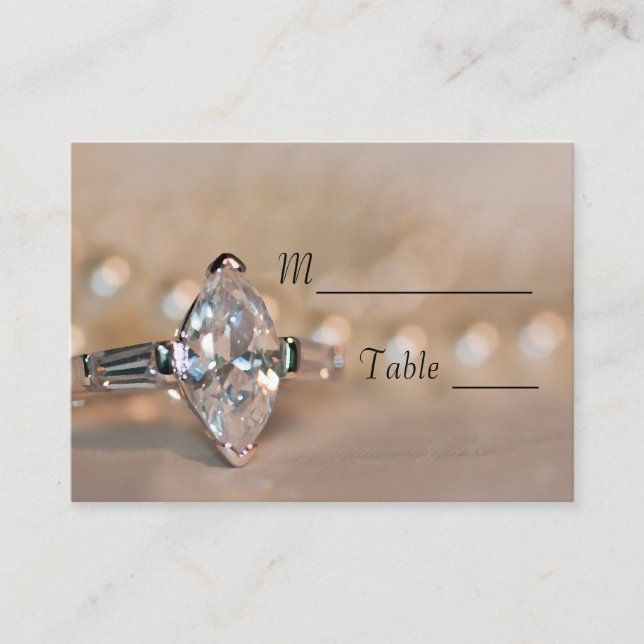 De Placement Carte Place Mariage Anneau Diamond Marquise (Devant)