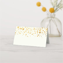 Carte Place Mariage Confetti Gold Parties scintill