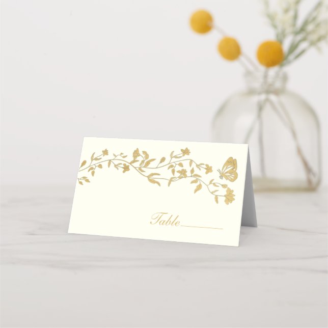 De Placement Carte Place Mariage Crème vintage (Devant)