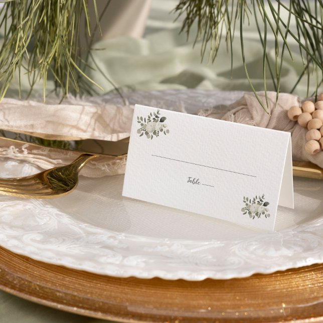 De Placement Carte Place Mariage Floral d'hiver (Créateur téléchargé)