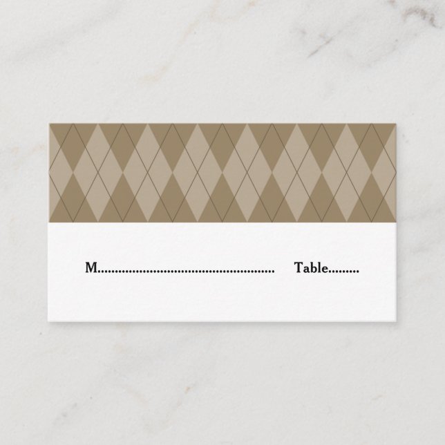 De Placement Carte Place Mariage Mocha Jacquard (Devant)