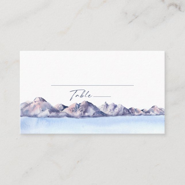 De Placement Carte Place Mariage Winter Mountain (Devant)