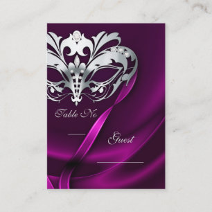De Placement Carte Place Mascarade Argent Rose Bijoux