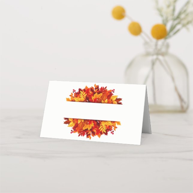 De Placement Carte Place Nom Thanksgiving (Devant)