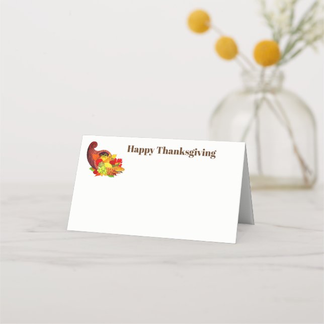 De Placement Carte Place Nom Thanksgiving (Devant)