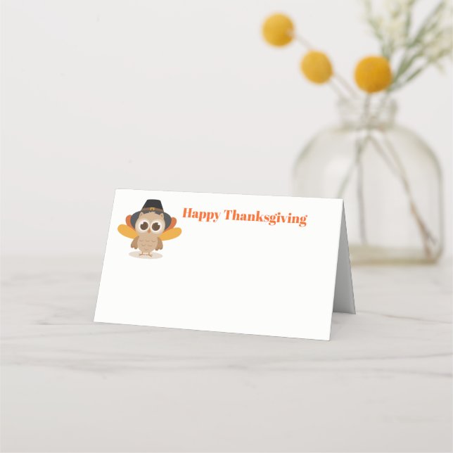 De Placement Carte Place Nom Thanksgiving (Devant)